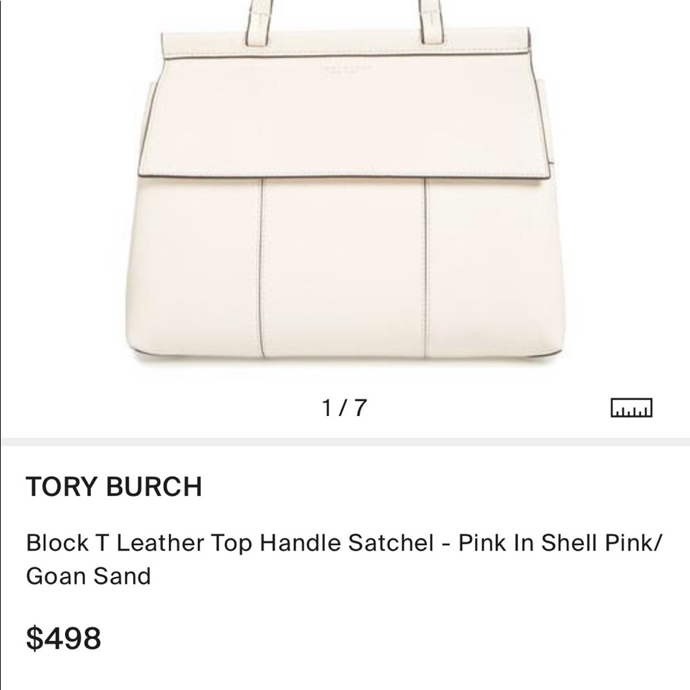 GUC Tory Burch Block T Leather Top Handle Satchel - Picture 10 of 10